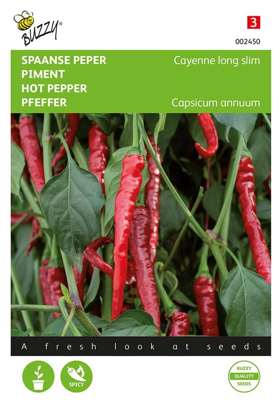 Buzzy® Spaanse Piment Cayenne long slim