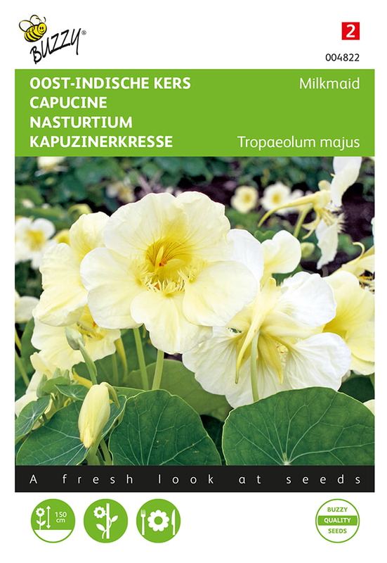 Buzzy® Tropaeolum, Oost-Indische kers Milkmaid