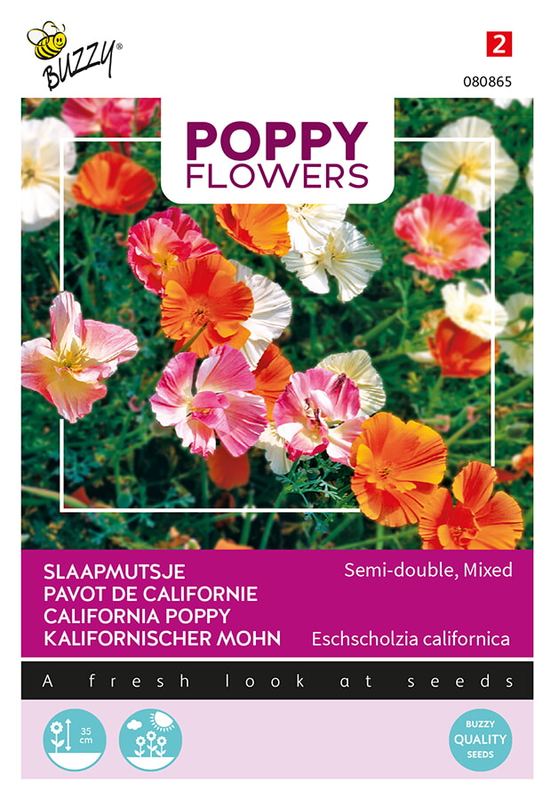 Buzzy® Poppies of the world, Slaapmutsjes Dubbelbl. Gem.