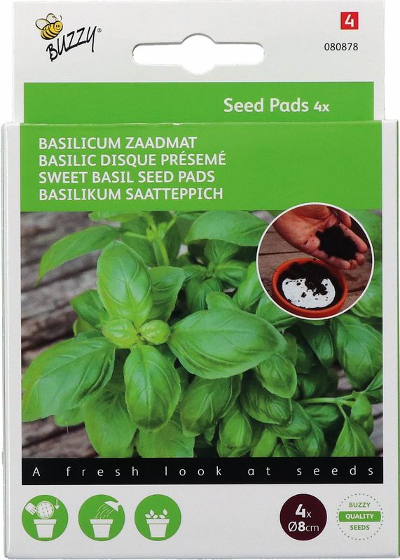 Buzzy® Seedpads Basilic 4xØ8cm