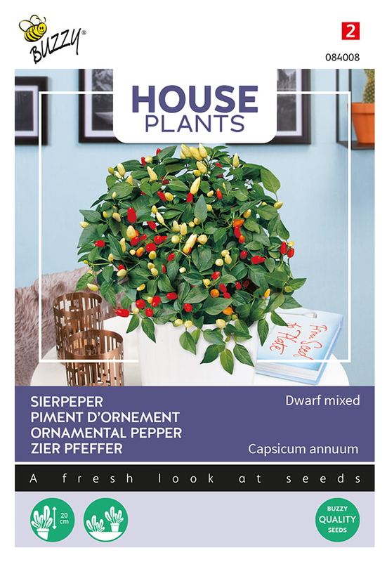 Buzzy® House Plants Sierpeper, Dwarf mixed