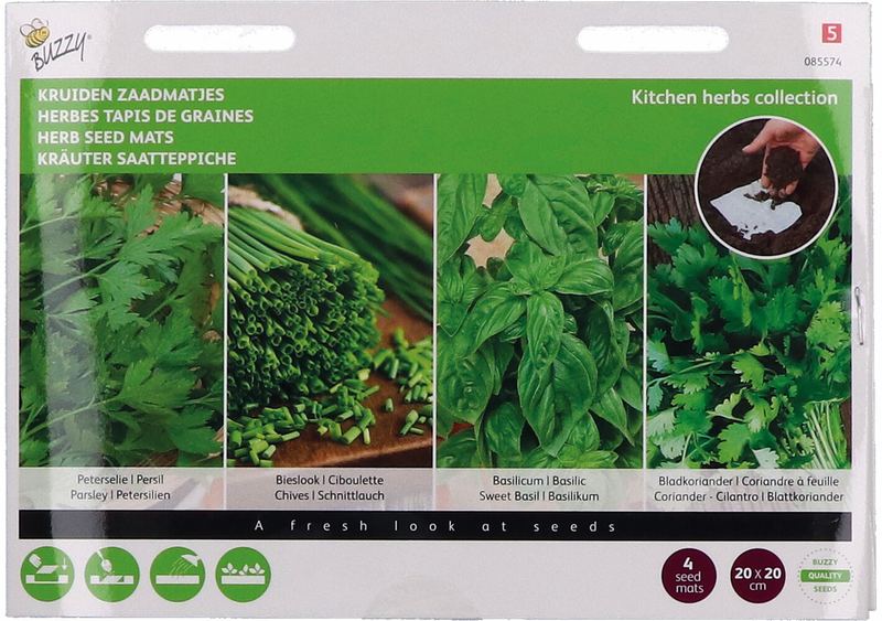 Buzzy® Zaadmatjes Kruiden 4 matjes