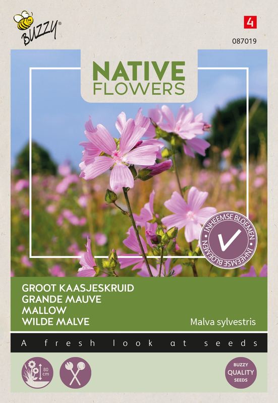 Buzzy® Native Flowers Indigène Malva silvestris, groot kaasjeskruid