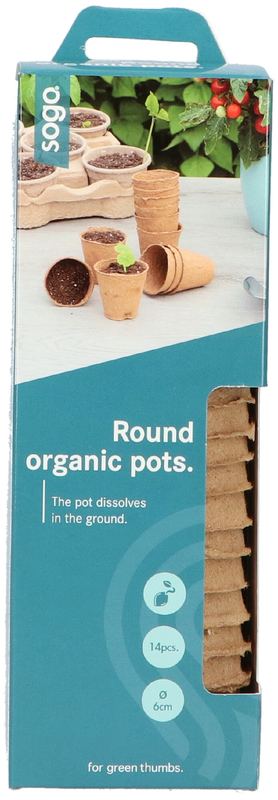 SOGO Biologische pots 6cm rond 12st.