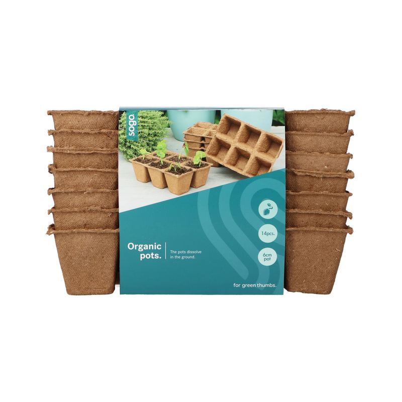 SOGO Biologische potjes 6x6cm 14 strips à 6st.