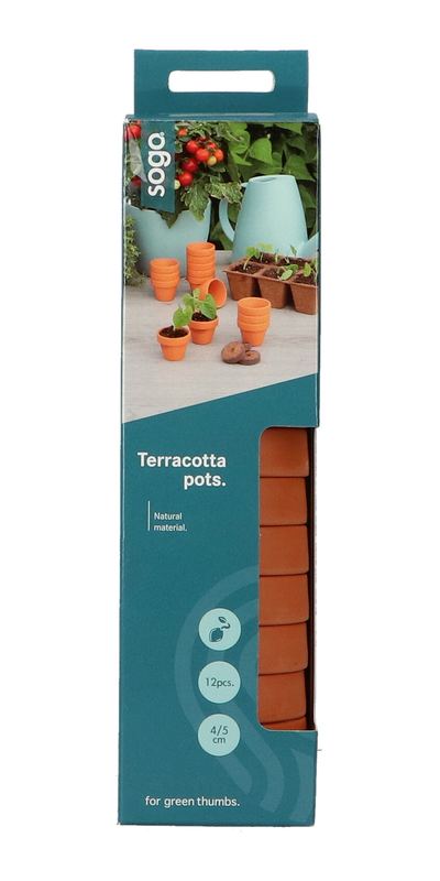 SOGO Stenen terracotta pots 4/5cm 12st.