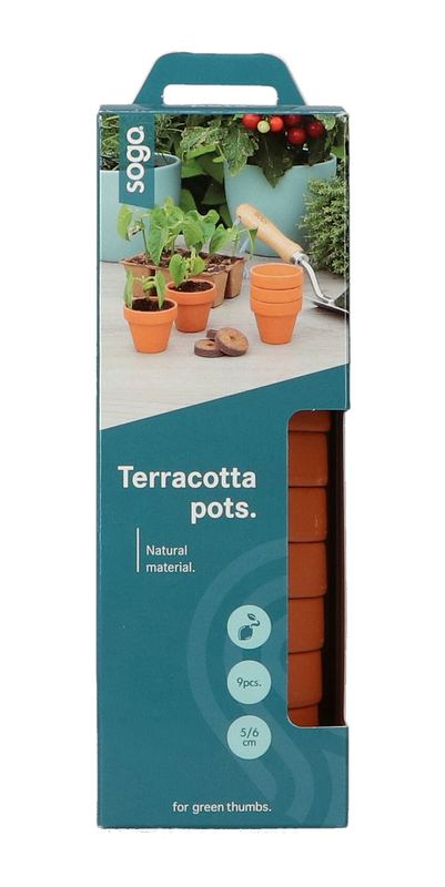 SOGO Stenen terracotta pots 5/6cm 9st.
