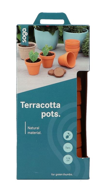 SOGO Stenen terracotta pots 7/8cm 7st.