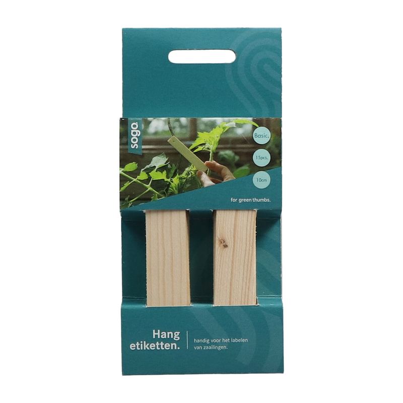 SOGO Hangetiket hout 10x1.7cm