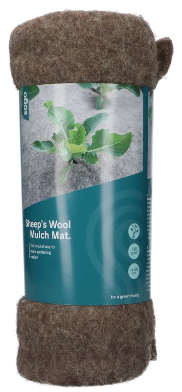 SOGO Mulchdoek van schapenwol 1.2x1m