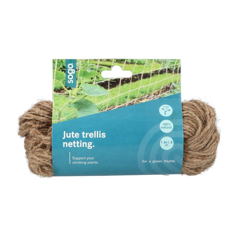 SOGO Tuinnet Jute 1.8x1.8m naturel