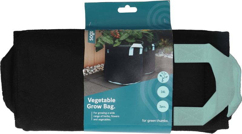 SOGO Kruiden- groenten-plantzak 24ltr Set 3st