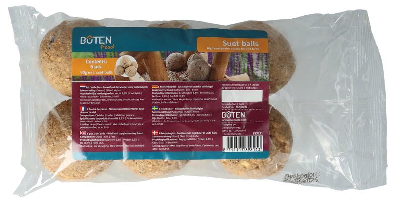 Bûten Food Vetbollen in folie 6x90g