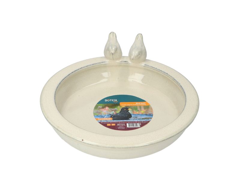 Vogelbad Rond Blanc