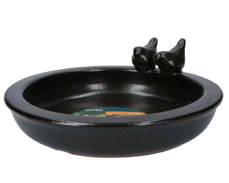 Vogelbad Rond Noir